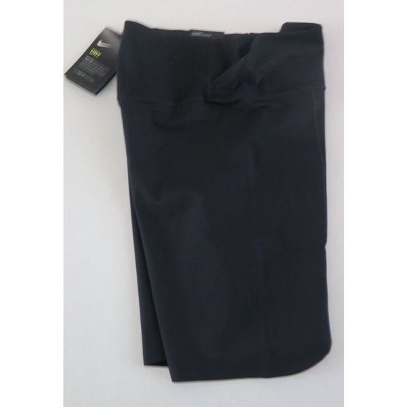 Nike DA0837 010 Women's M Black High Waist One Luxe Tight Fit Shorts $65 - Picture 3 of 6